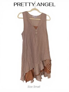 Pretty Angel Linen Blend Boho Tunic/Dress